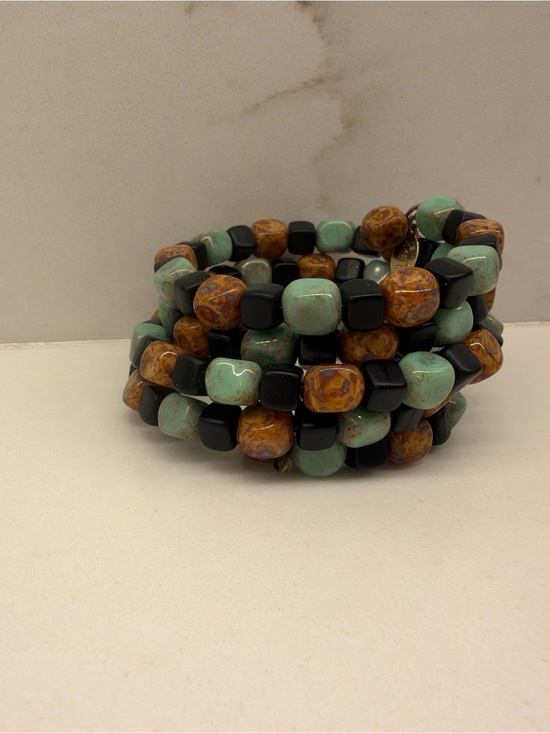 Mei fa Jewelry - Mei Fa Multi Strand Beaded Bracelet Turquoise Black Brown Boho Southwestern